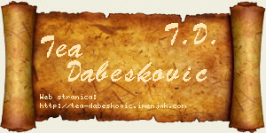 Tea Dabesković vizit kartica